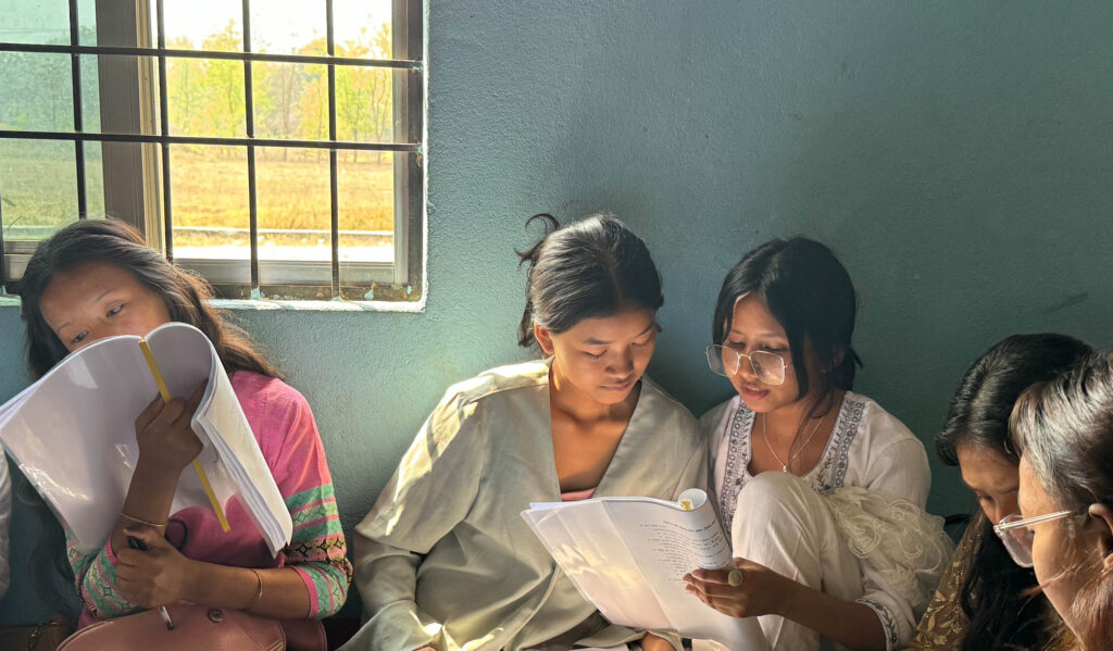 An image of Christian women talking and discussing.